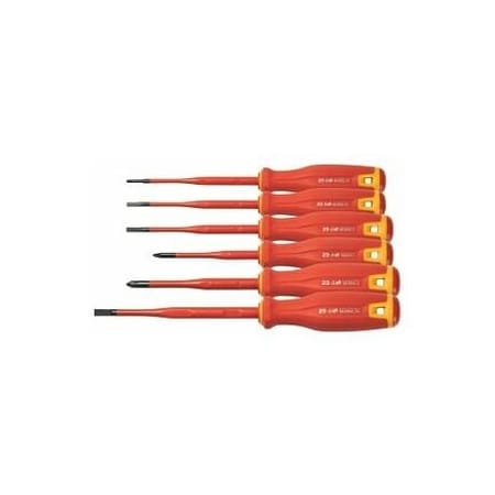 Garant Insulated Slotted and Pozidriv Screwdriver Set with Slim Blade, 6 Pc 666996 4/2